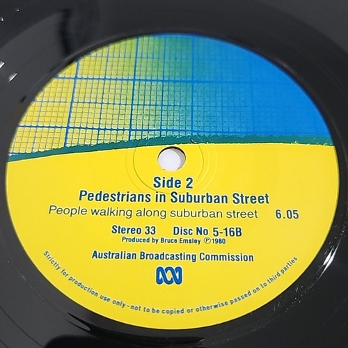 ABC SOUND EFFECTS 'Pedestrians In City' 7" Vinyl Single Record NOS AUST. PRESS - Picture 6 of 6