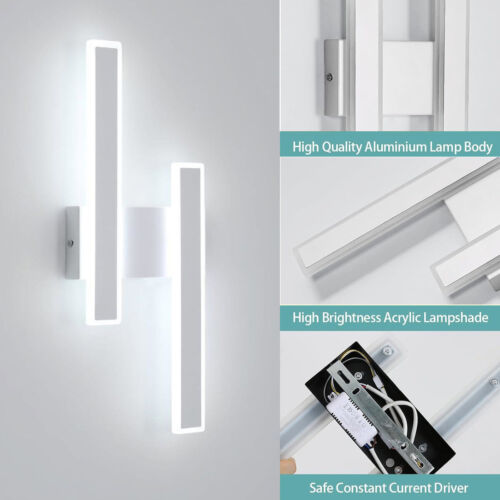 Applique a LED Interno Moderno Lampada da Parete 6500K 32W Soggiorno Corridoio - Foto 8 di 9