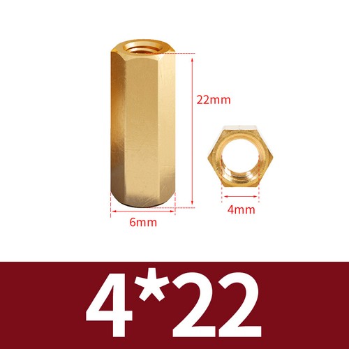 Threaded Rod Connecting Nuts Allthread bar Brass Hexagon Connectors M2 to M6 - Picture 92 of 130