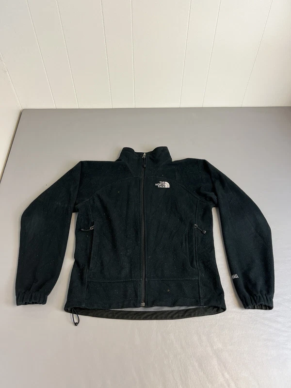 north-face windwall fleece full zip pockets logo jacket