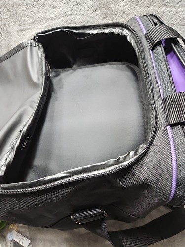 Brunswick Purple Nylon Single Bowling Ball & Shoe Bag Shoulder Strap Zip Close - Picture 7 of 8