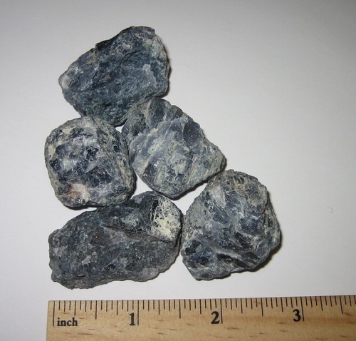 5 SMALL NATURAL ROUGH 1.2"- 1.5" IOLITE CRYSTAL STONE MINERALS INDIA 113grams *1 - Picture 1 of 8