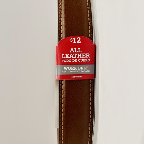 Dickies Herren Freizeit Leder Gürtel braun mit silberner Schnalle Gr. 38 NEU - Bild 2 von 5