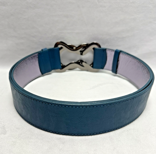 Nine West Women’s M/L Turquoise Figure 8 Tension Buckle Belt 341018 1.75" Wide - Picture 4 of 9