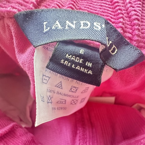 Lands End Pants Girls 6 Pink Corduroy Snowman Embroidered New With Tags - Picture 5 of 7