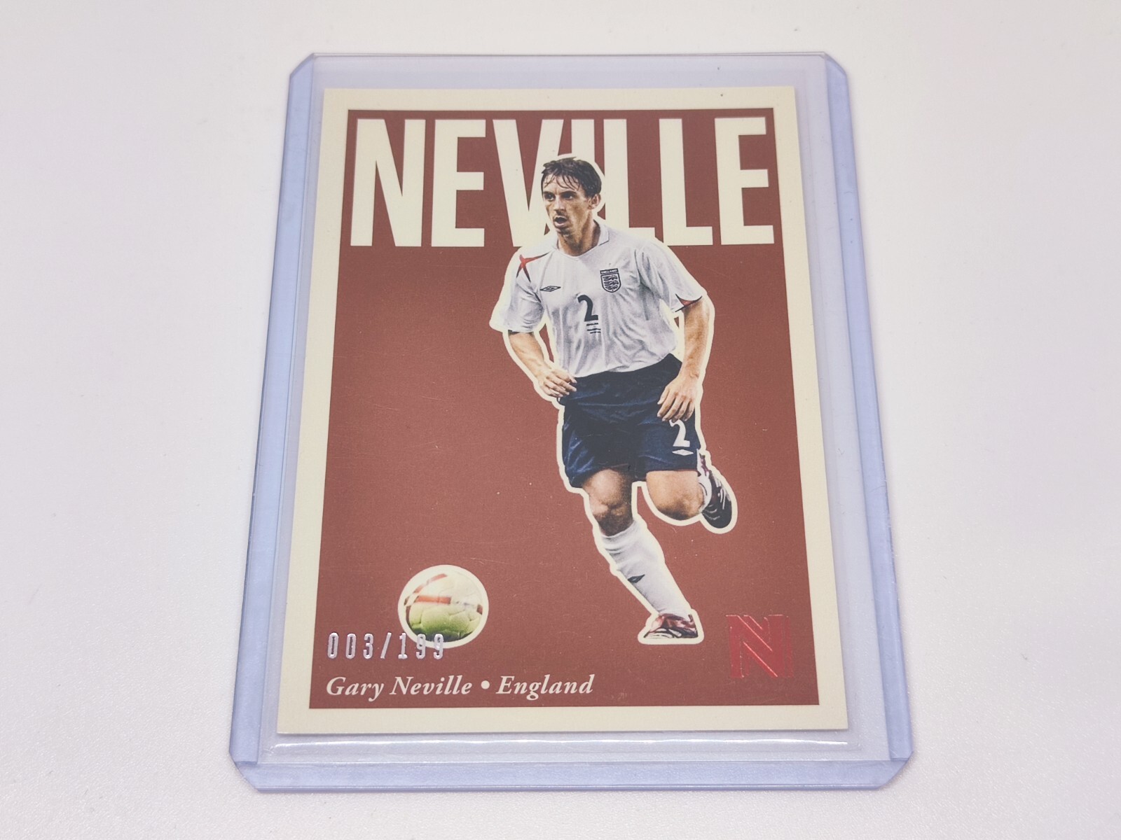 2017 Panini Nobility Soccer Red GARY NEVILLE /199!! England
