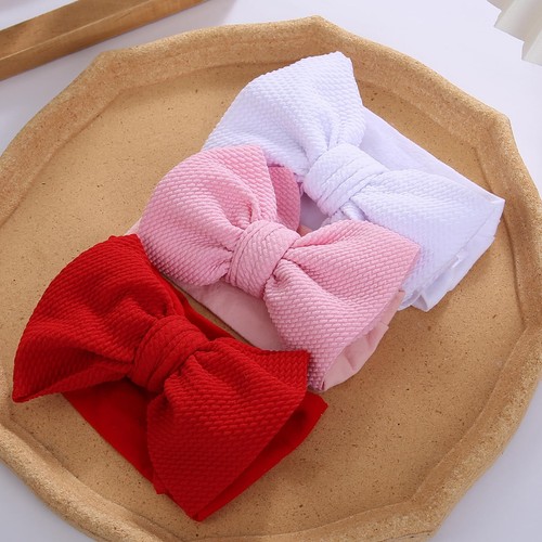 Big Bows for Baby Girls Stretchy Nylon Headbands Oversized Hair Bows Large Ha... - Picture 4 of 7