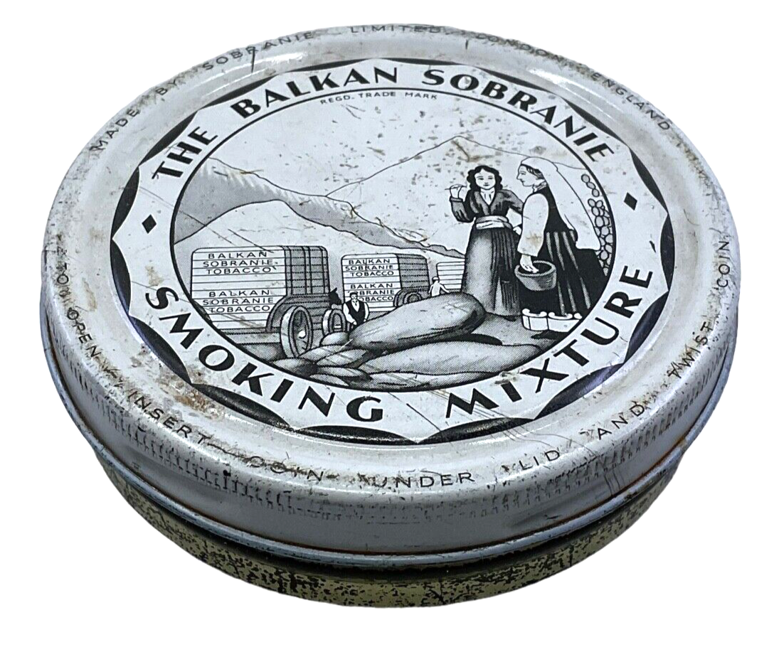 WW2 British Vintage The Balkan Sobranie Smoking Mixture Tin Empty