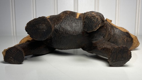 Vintage Mid Century Rhinoceros Hand Carved Ebony Figure Statue Wood African - Picture 5 of 9