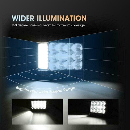 2 cápsulas de luz LED 4" pulgadas + soporte de montaje doble pilar A para Jeep Wrangler JL 18-24 - Imagen 2 de 12