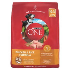 NEW Dry Dog Food for Adult Dogs High Protein, Real Chicken & Rice, 16.5 lb Bag 2.15 per pound