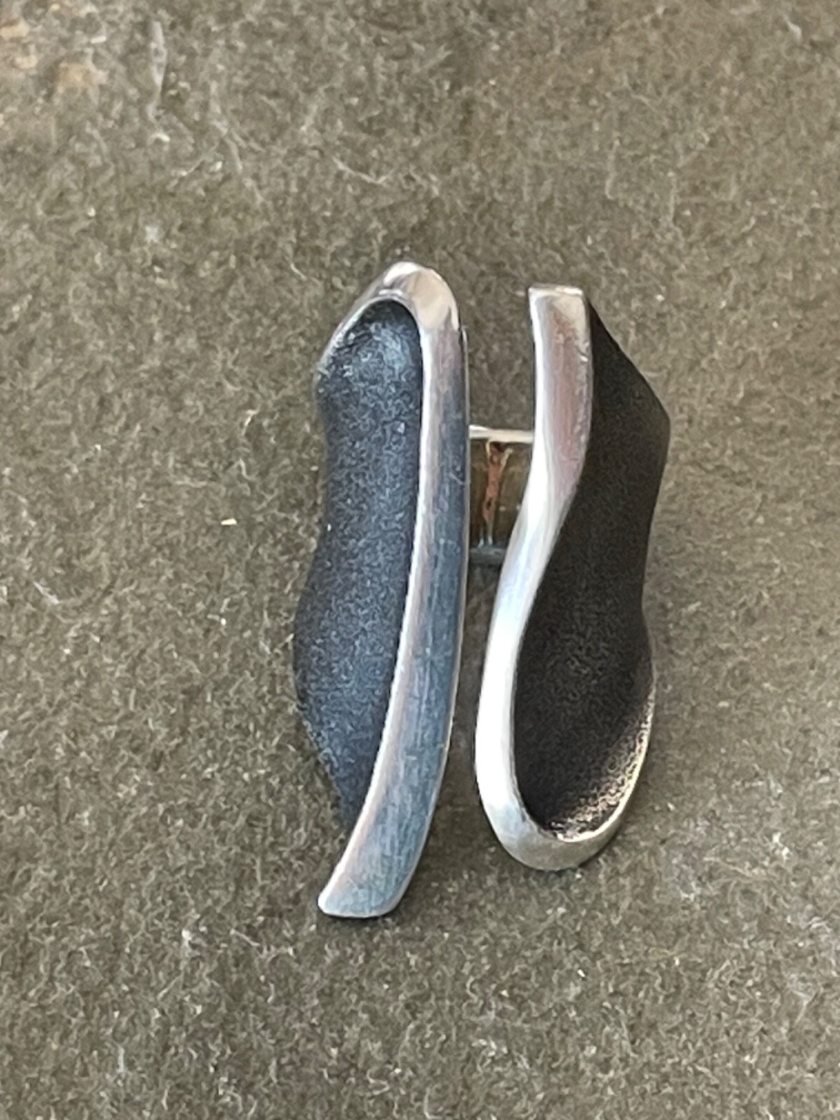 Heavy Bora Sterling Silver Statement Ring Size 8 - image 1