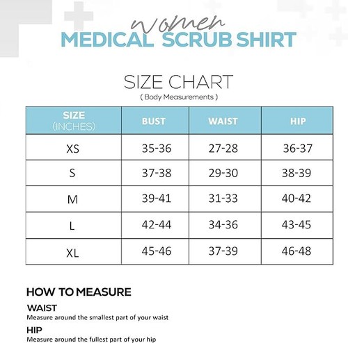 NY Threads Scrubs for Women V-Neck Nurse Scrub Top Women Workwear - Picture 55 of 68
