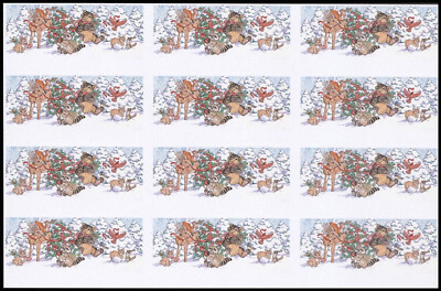Stickers - Bear Bird Chipmunk Deer Rabbit Raccoon Squirrel - Christmas CL001