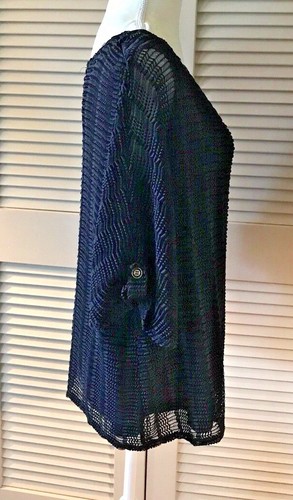 NOTATIONS WOMAN schwarze Tunika Bluse Top mit angenähtem Tank 2X elegant - Bild 4 von 7