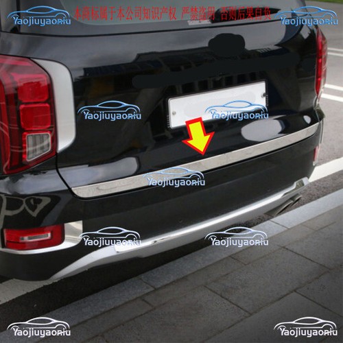 Tapa del maletero trasero de acero plateado brillante para Hyundai Palisade 2020-2025 - Imagen 3 de 17