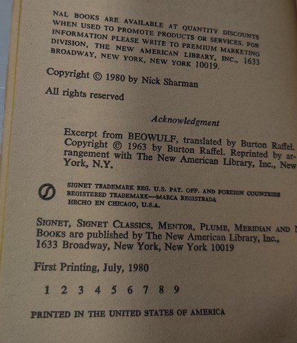 1980 SIGNET FIRST PRINTING SURROGATE NICK SHARMAN PB/PAPERBACK BOOK - Picture 5 of 5