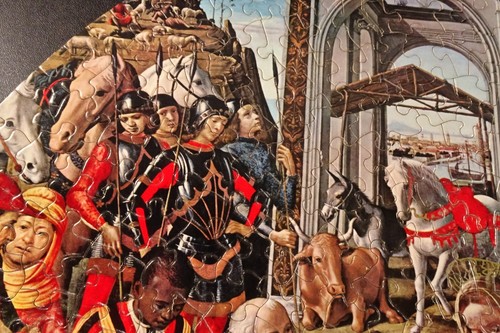 Vtg 1966 Springbok Circular Puzzle Adoration of the Magi by Domenico Ghirlandaio - Picture 11 of 24