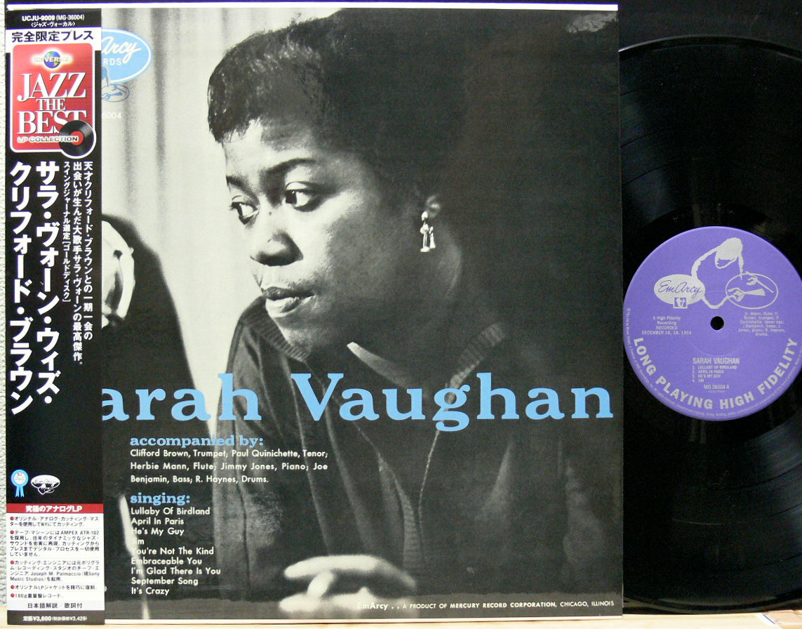 ★特別価格【USオリジ/MONO】サラ・ヴォーン Clifford Brown Sarah Vaughan With Clifford Brown – Sarah Vaughan With