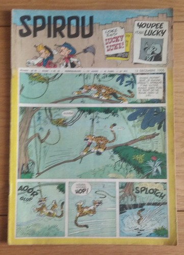 SPIROU ( journal )  n° 974 , couverture Franquin , ( Dupuis , 13/12/1956 ) - Picture 1 of 2