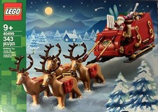 New LEGO Iconic: Santa's Sleigh (Set 40499), Winter Village Holiday Christmas