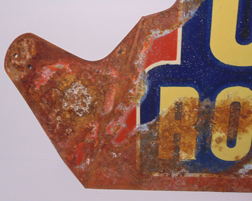 1940s Old Vintage US ROYAL TIRES SIGN VINTAGE US RUBBER COMPANY ADVERTISING SIGN - Picture 9 of 20