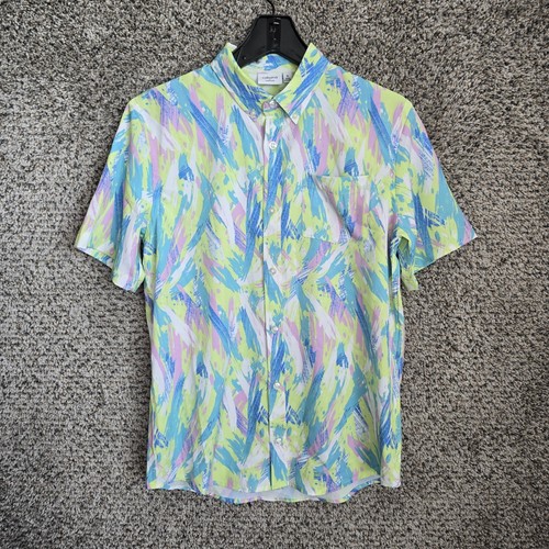 Cabana Crown & Ivy Youth Boys XL Green Printed Short Sleeve Button Up Casual