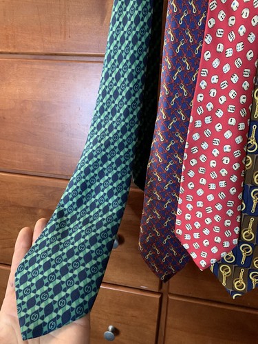 Lot Of 5 Outstanding GUCCI Silk Ties Italy Designer Bundle - 第 3/17 張圖片
