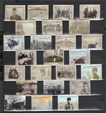 Turkey stamps 24 PİECES PORTFOLİO REAL STAMPS STİCKERS