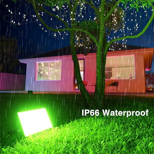 LED Flood Light Outdoor 500W Equiv, Color Changing RGBW Floodlight 50.0 Watts - Bild 6 von 8