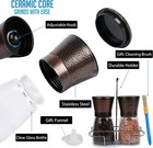 PREMIUM Salt Pepper Grinder Mill Set Adjust Ceramic Stainless Steel Stand extras