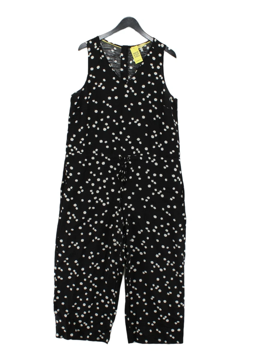 Joules Women's Jumpsuit UK 14 Black Floral Linen with Viscose Straight  Jumpsuit | eBay
