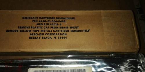 X 3 POSTEN TROCKNUNGSMITTEL, LUFTENTFEUCHTER. MFR: AERODRI CORP KECO. *P/N: 92013-5* - Bild 3 von 4