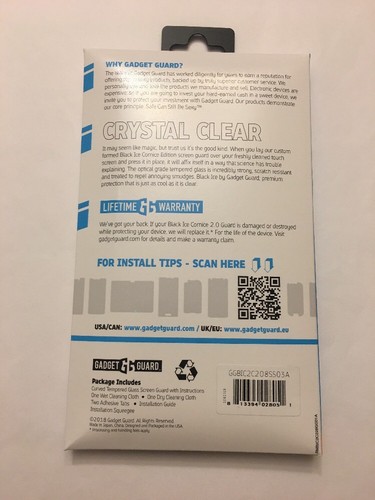 Gadget Guard Black Ice Cornice 2.0 Tempered Screen Guard, Samsung Galaxy Note 8 - Picture 3 of 5