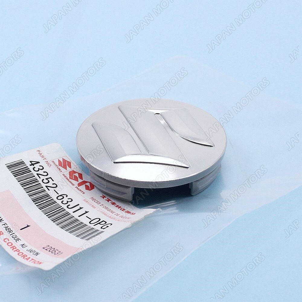 New Genuine OEM Suzuki 43252 63J11 0PG Chrome Wheel Center Cap 50mm new-genuine-oem-suzuki-43252-63j11-0pg-chrome-wheel-center-cap-50mm