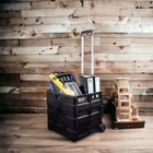 Large Folding Shopping Trolley Cart Foldable Rolling Storage Box Car Boot 35kg