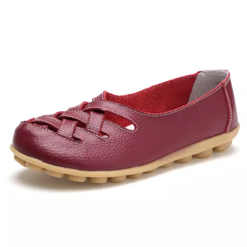 UK Women Ladies Slip On Leather Comfy Work Summer Casual Loafers Shoes Sizes $ - Picture 19 of 36