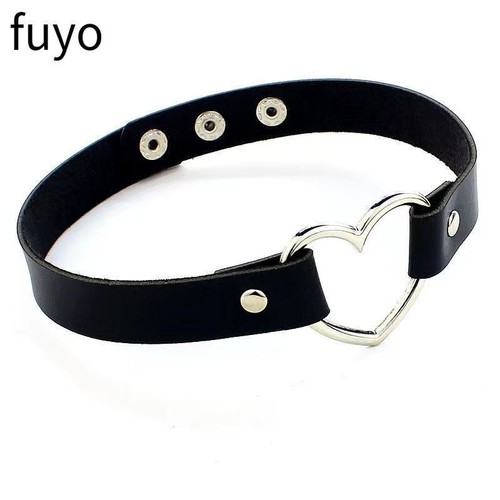 Collana girocollo uomo donna punk gotico pelle nera punta rivetto o ring collare - Foto 39 di 49