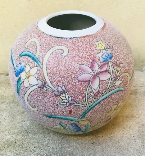 Home Decor Asia Oriental China Jingdezhen Porcelain Vintage Round Vase - Picture 2 of 4