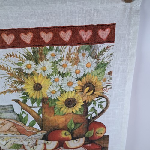 Calendario 2018 asciugamano mele girasoli 100% cotone 27,5" x 17" - Foto 4 di 6
