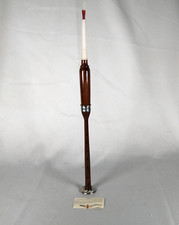 Vintage Rosewood Bagpipe Practice Chanter Rosewood Silver Ornate Trim w/Reed