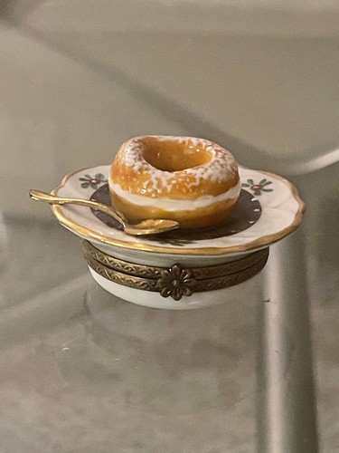 Limoges Cafe Miniature Trinket Boxes & Swarovski Lot - Picture 3 of 23