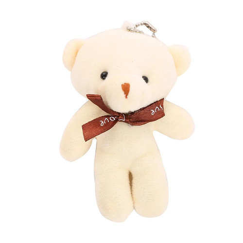 10 pz/confezione 12 cm mini fiocco cravatta orsacchiotto ciondolo peluche giocattolo colorato orsacchiotto - Foto 6 di 32