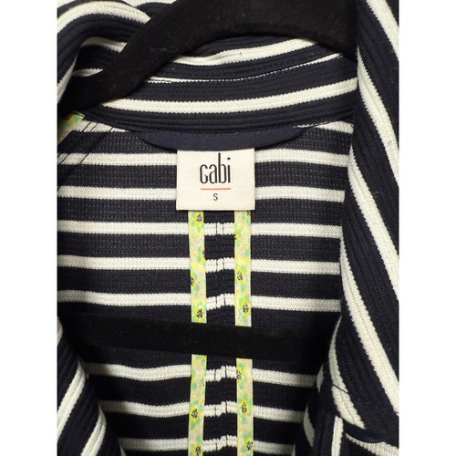 CAbi 5151 Navy/White Maritime Trench Coat, Size Small - Picture 3 of 5