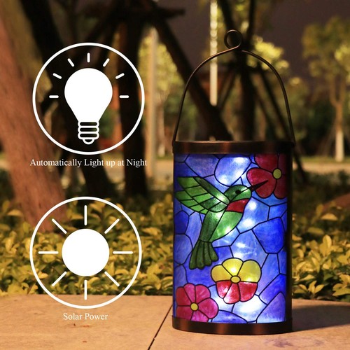 Hanging Solar Lantern Outdoor Decorative Waterproof LED Solar Hummingbird Lig... - Picture 5 of 6