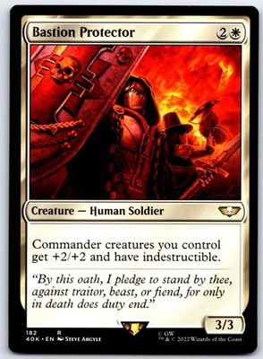 Bastion Protector 182 Universes Beyond: Warhammer 40,000 Magic: The Gathering NM
