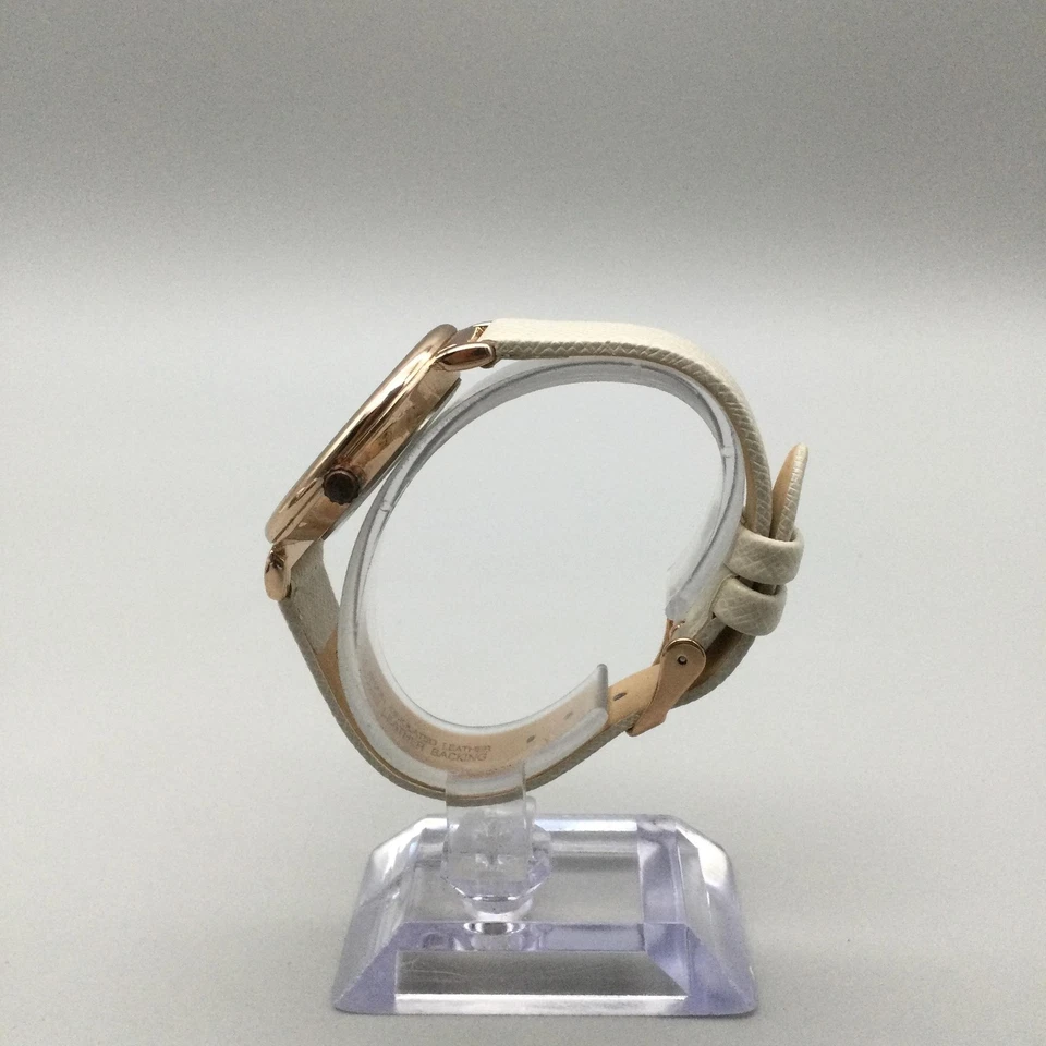 Anne Klein Watch Womens 36mm Rose Gold Tone MOP Dial Leather New Battery - Image 3 of 4