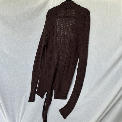 BONA DEA Brown Wool Blend Knit Cardigan XS – Floral Rosettes - Bild 7 von 10