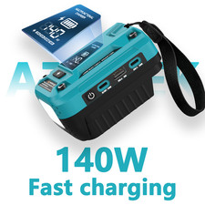140W Portable Fast Charger for Makita 18V Battery Adapter USB-C PD3.1 LED Light