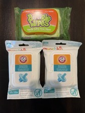 Lot Boogie Saline Nose and Munchkin Arm Hammer Pacifier Wipes Baby Toddler Toy
